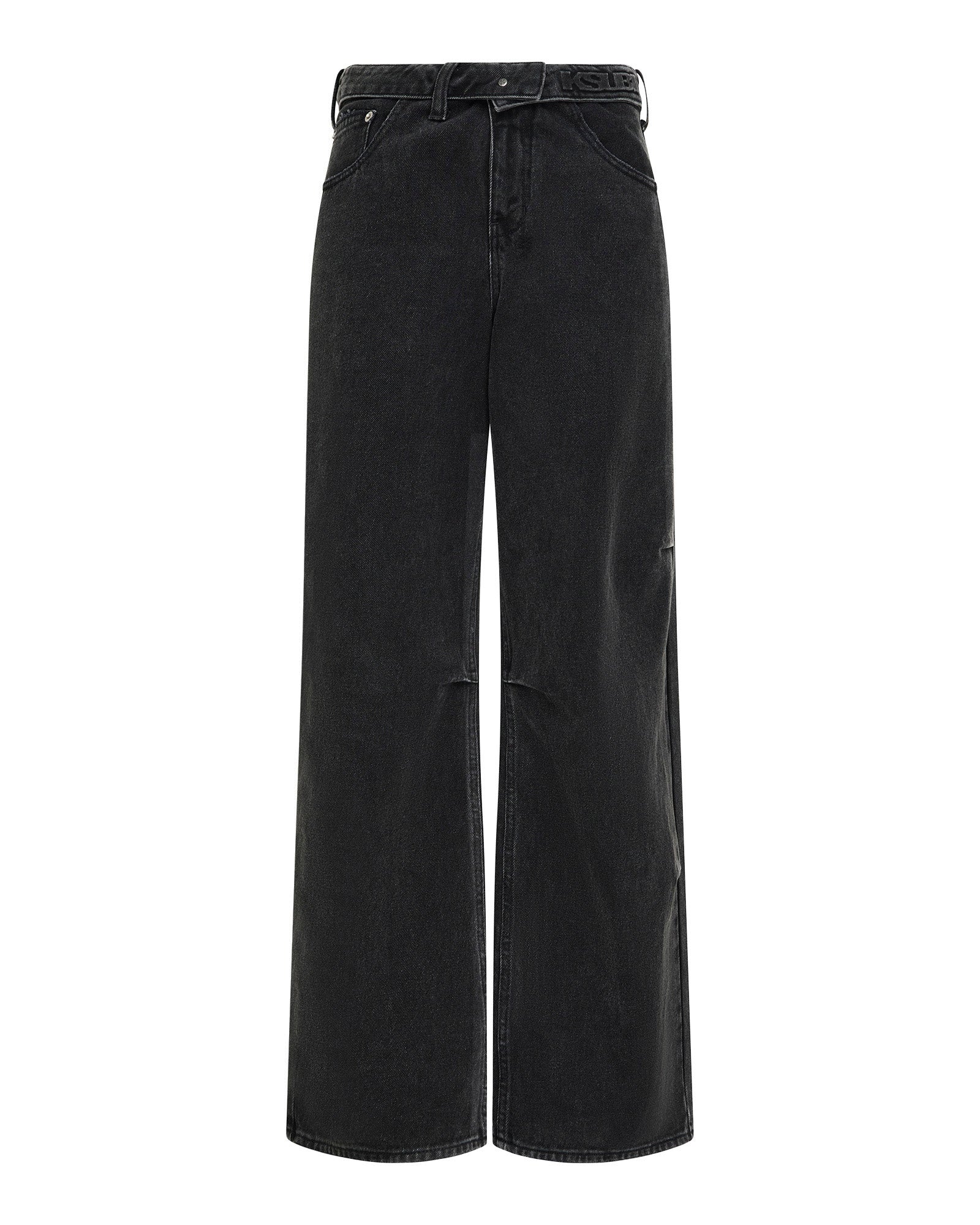 Womens Ksuper Flip Noir Baggy Denim Jeans