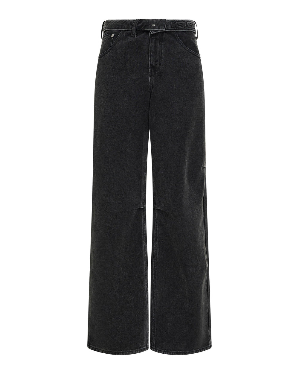 Womens Ksuper Flip Noir Baggy Denim Jeans