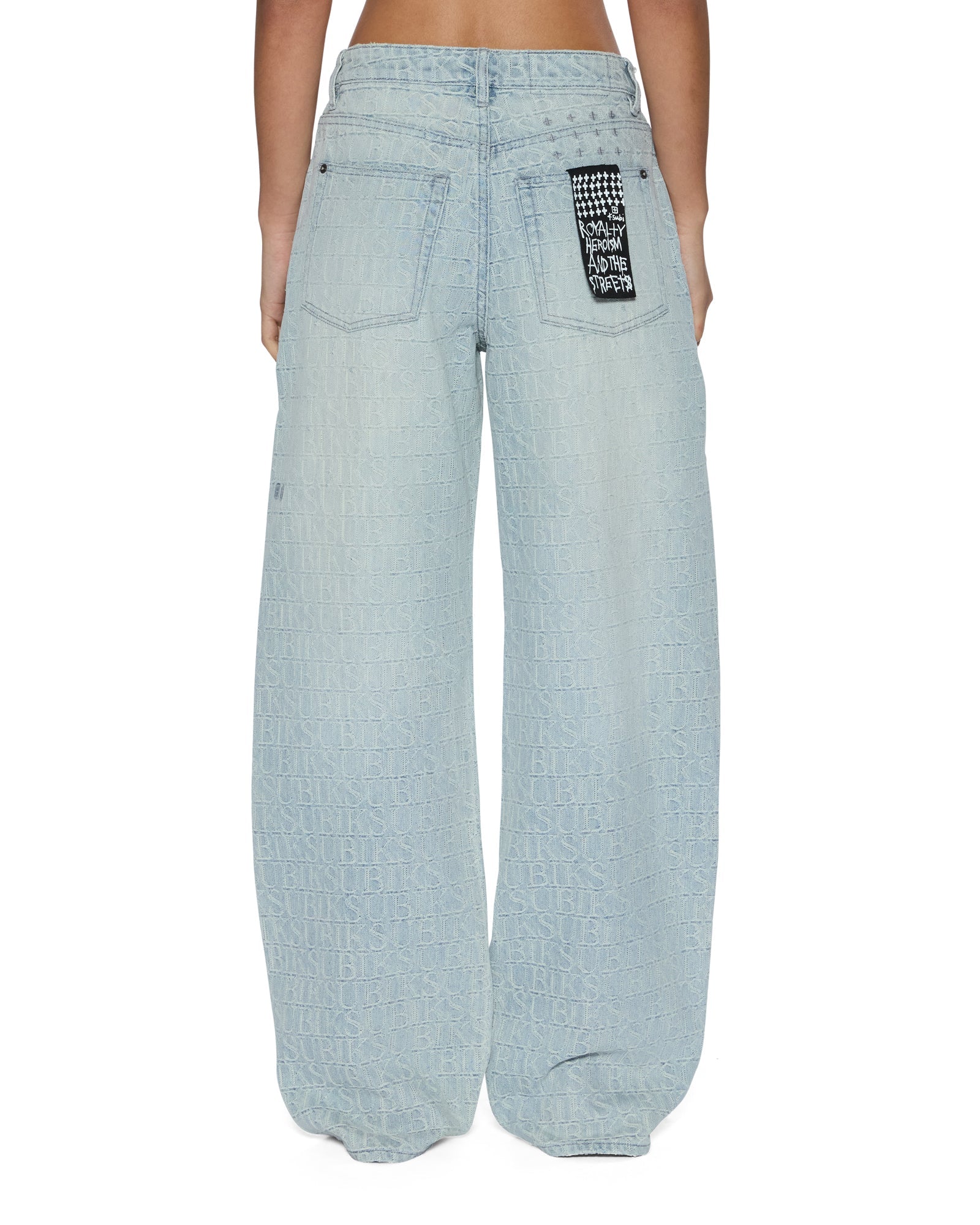 Womens Low Rider Tile Relaxed Denim Jeans