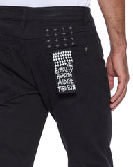 Mens Van Winkle Jasper Black Arch Skinny Denim Jeans