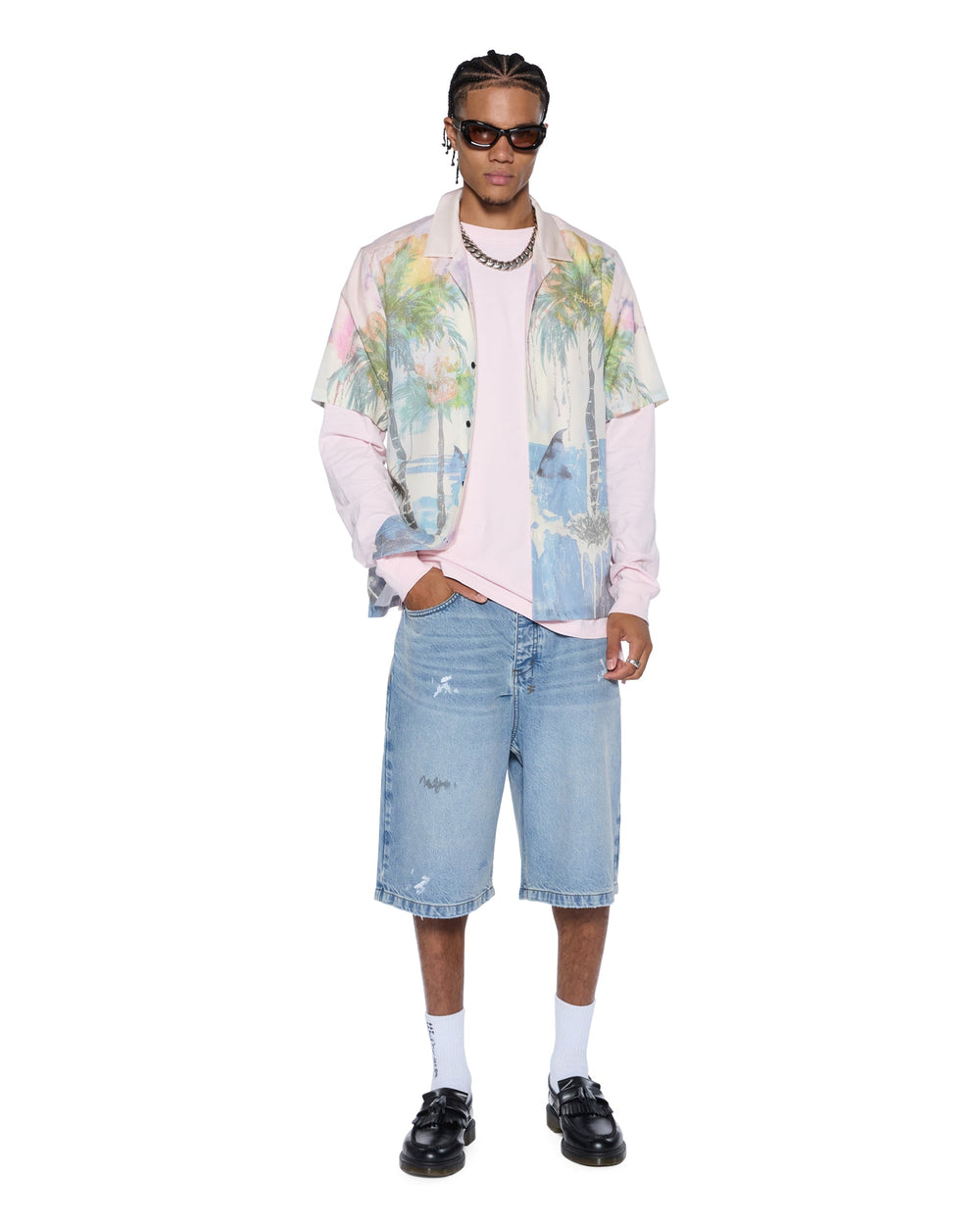 Mens Allday Biggie Ls Tee Ice Quartz Tees