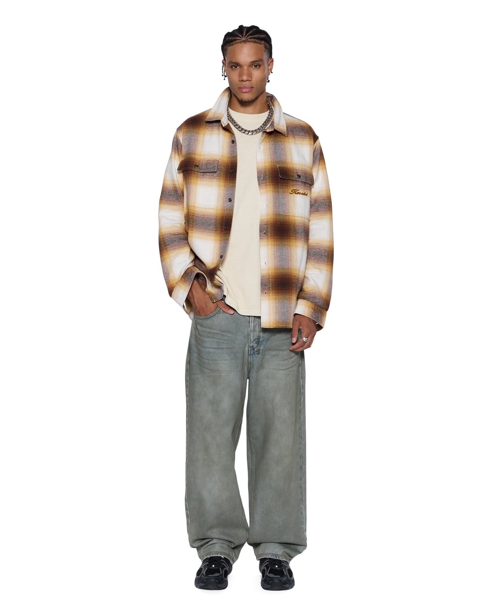 Mens Rosebowl Ls Shirt Burnt Orange Shirts