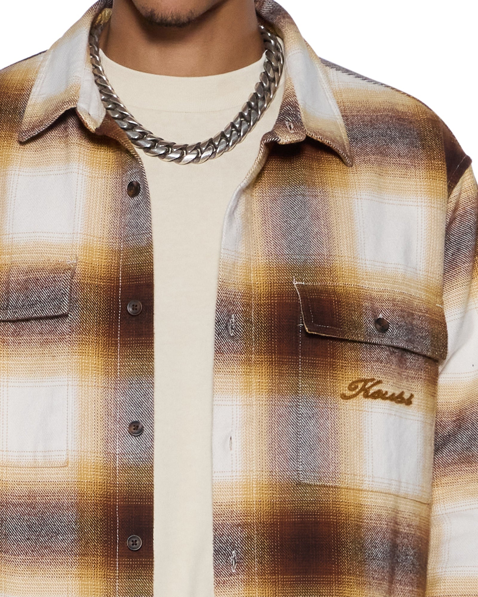 Mens Rosebowl Ls Shirt Burnt Orange Shirts