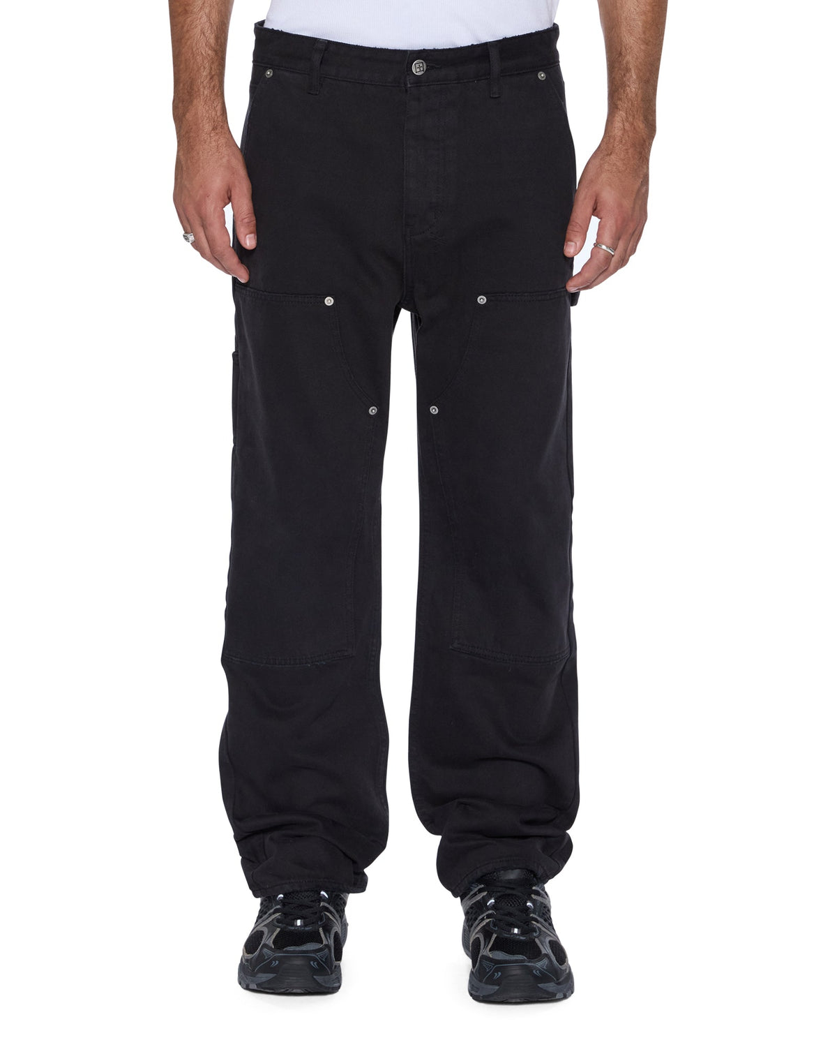 Mens Operator Pant Jasper Black Relaxed Denim Jeans