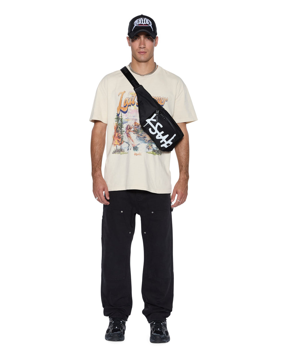 Mens Operator Pant Jasper Black Relaxed Denim Jeans