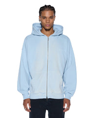 Mens Intruder Ekcess Zip Thru Hood Ice Mist Fleece