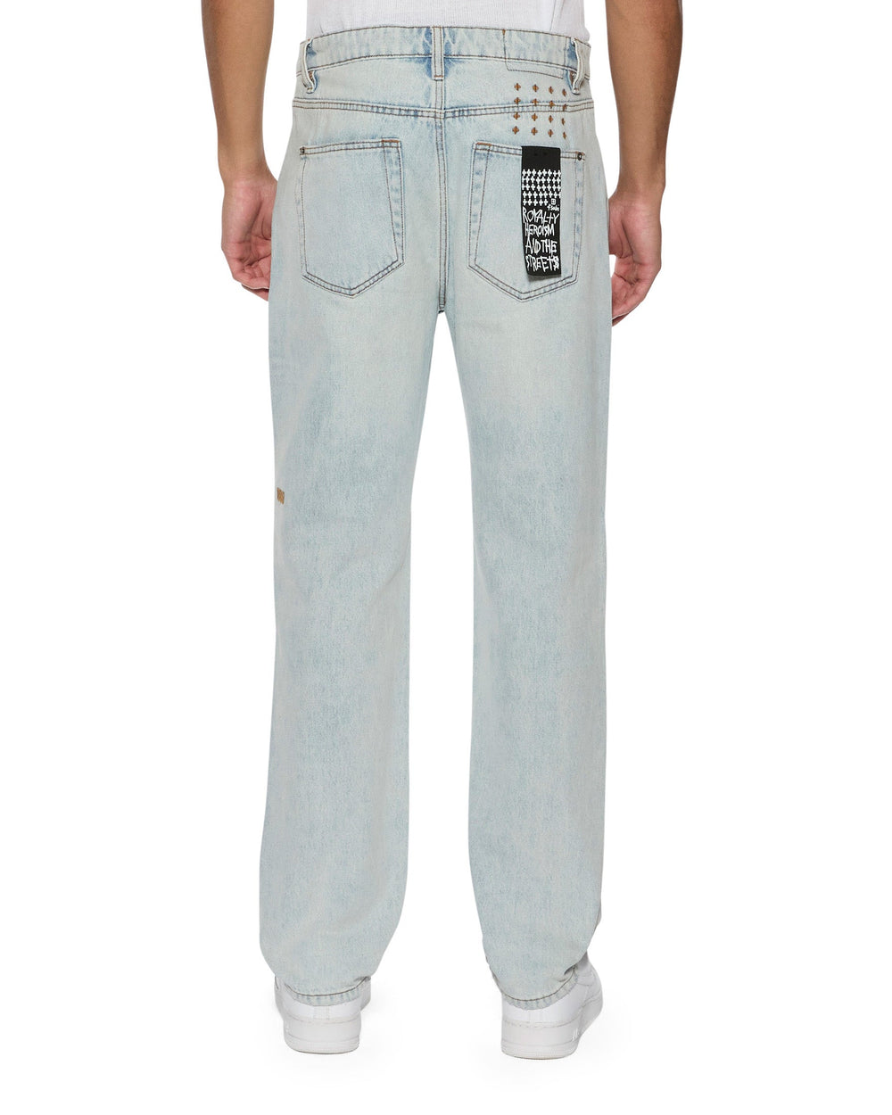 Mens Hazlow Frost Blue Straight Denim Jeans