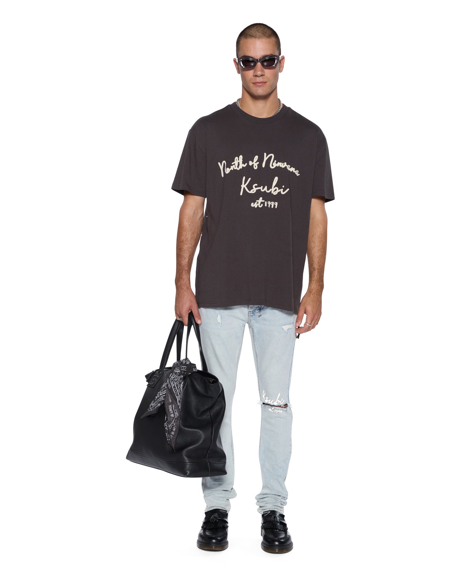 Mens Van Winkle Frost Blue Arch Skinny Denim Jeans