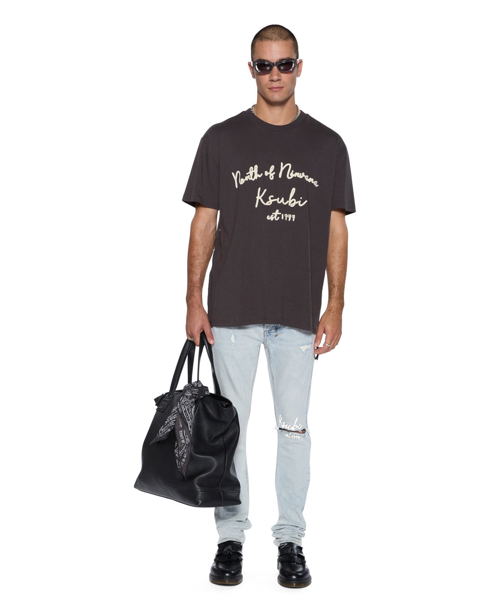 Mens Van Winkle Frost Blue Arch Skinny Denim Jeans