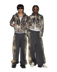 Womens Mowalola Trakpant Black Cheetah Pants