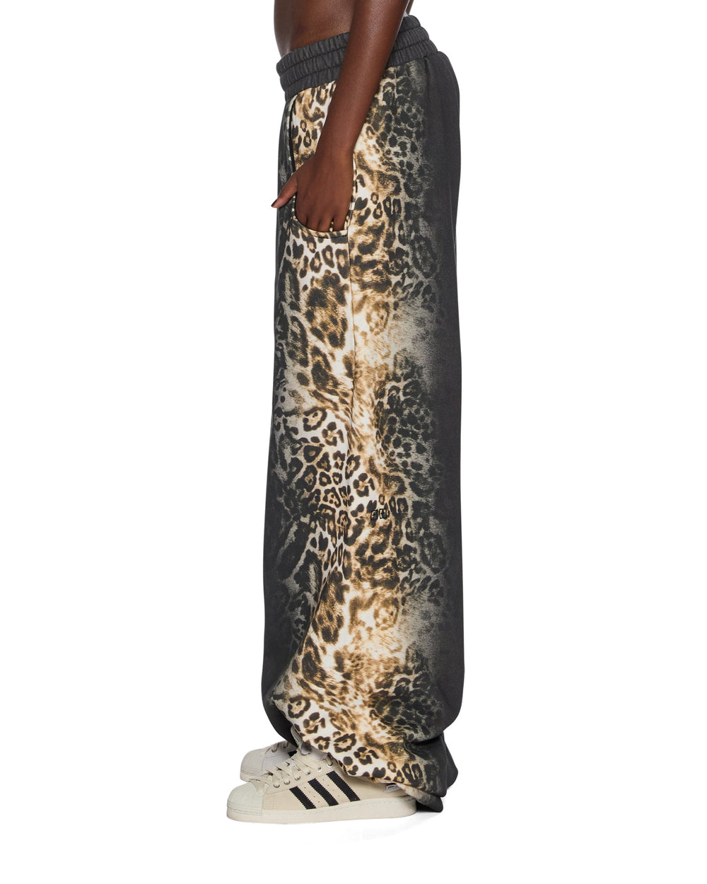 Womens Mowalola Trakpant Black Cheetah Pants