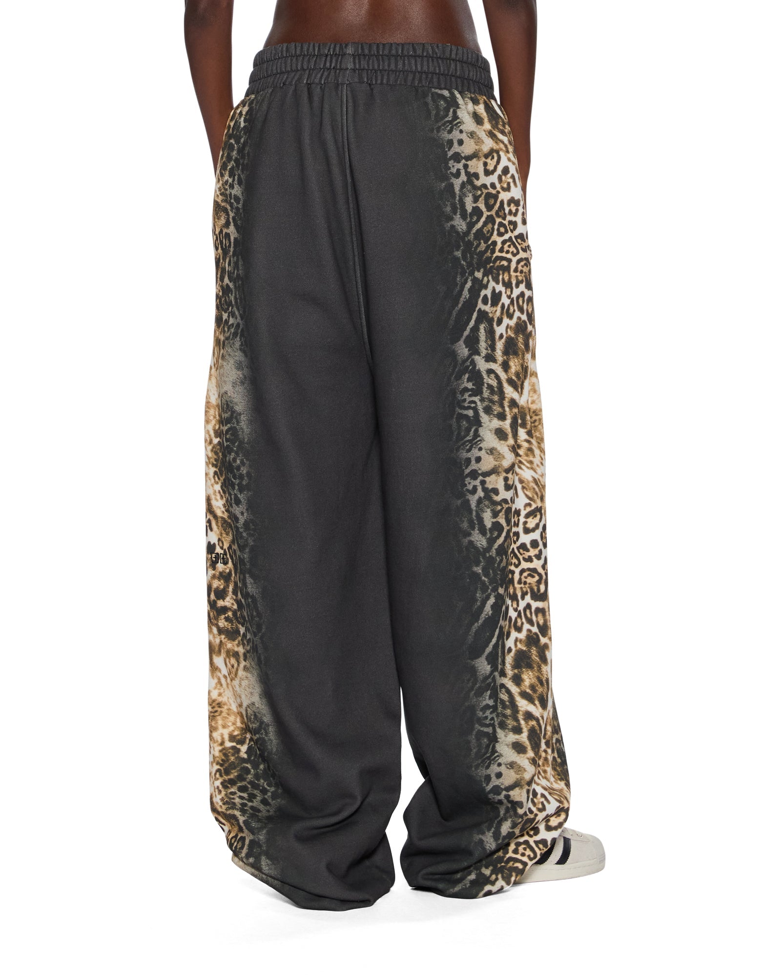 Womens Mowalola Trakpant Black Cheetah Pants