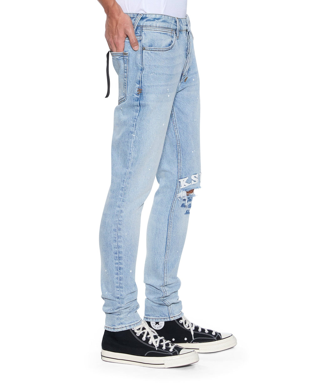 Mens Van Winkle Duke Blue Skinny Denim Jeans