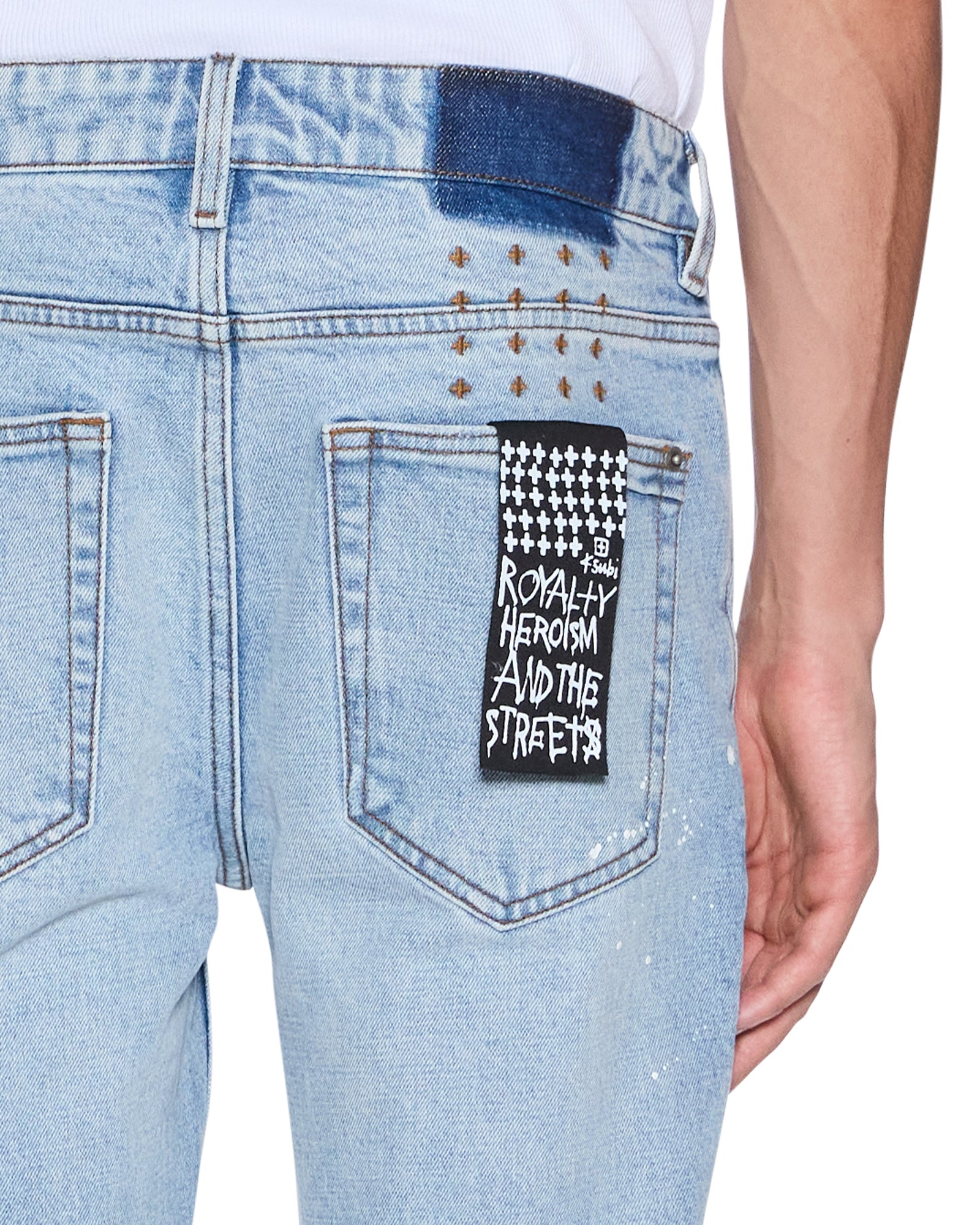 Mens Van Winkle Duke Blue Skinny Denim Jeans