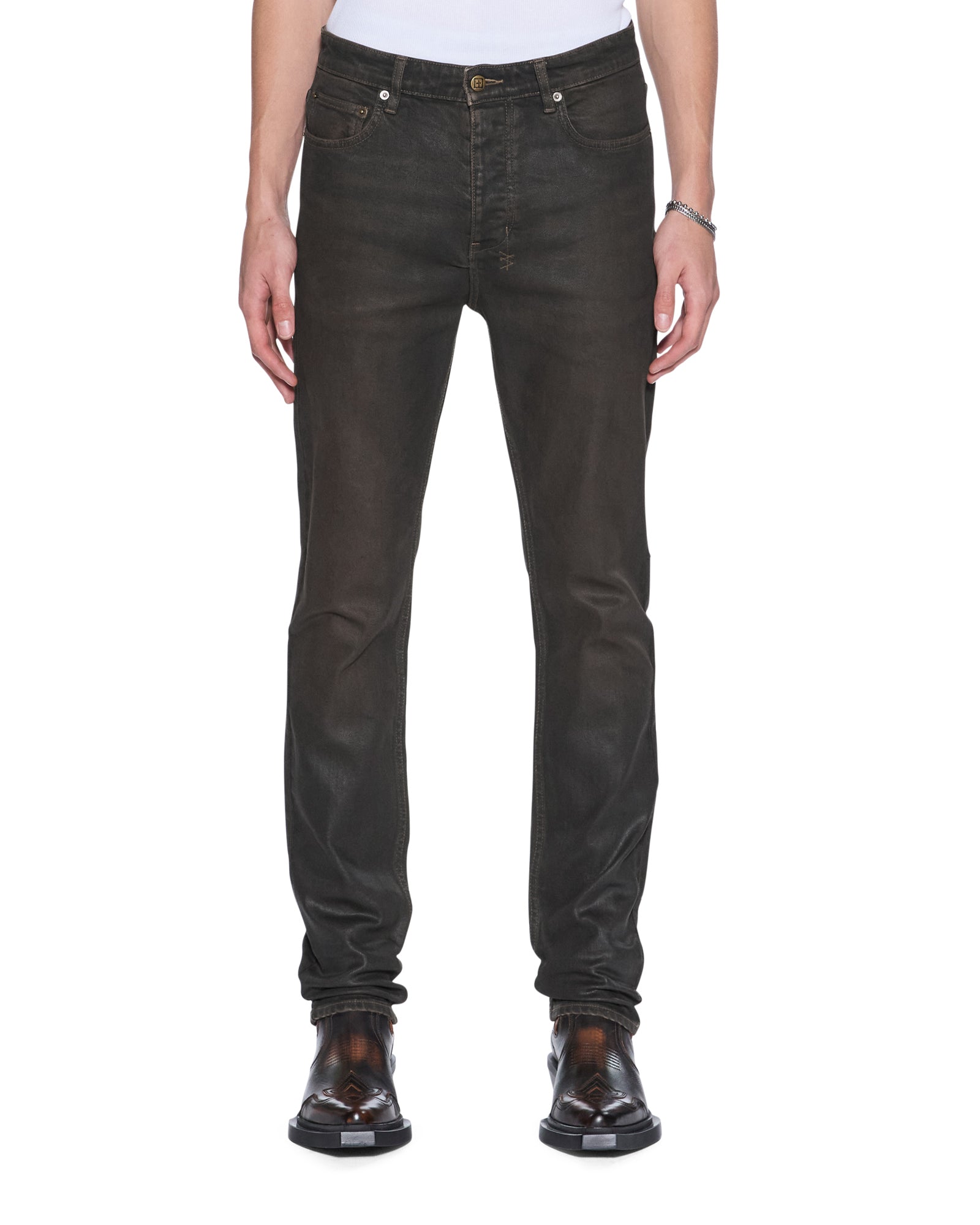 Mens Chitch Grease Slim Denim Jeans