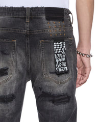 Mens Van Winkle Retorqued Repair Skinny Denim Jeans