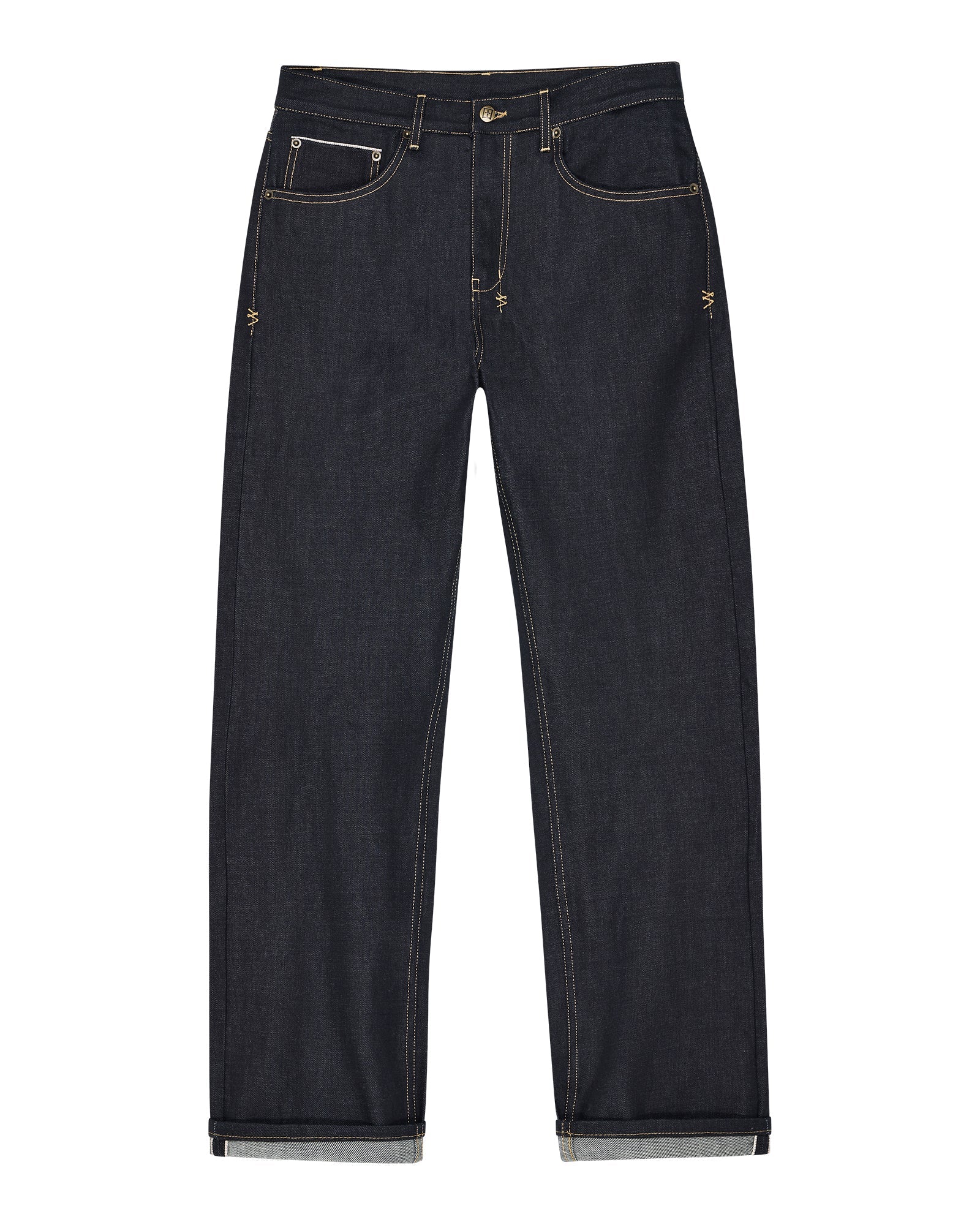 Anti K Selvedge Raw Blue Straight Leg Jeans