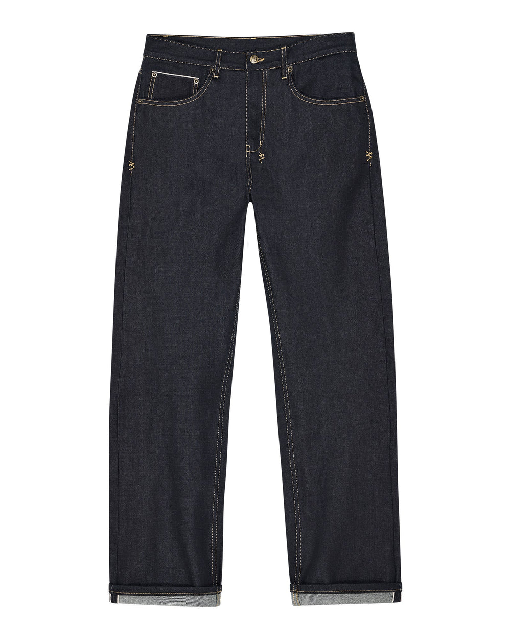 Anti K Selvedge Raw Blue Straight Leg Jeans