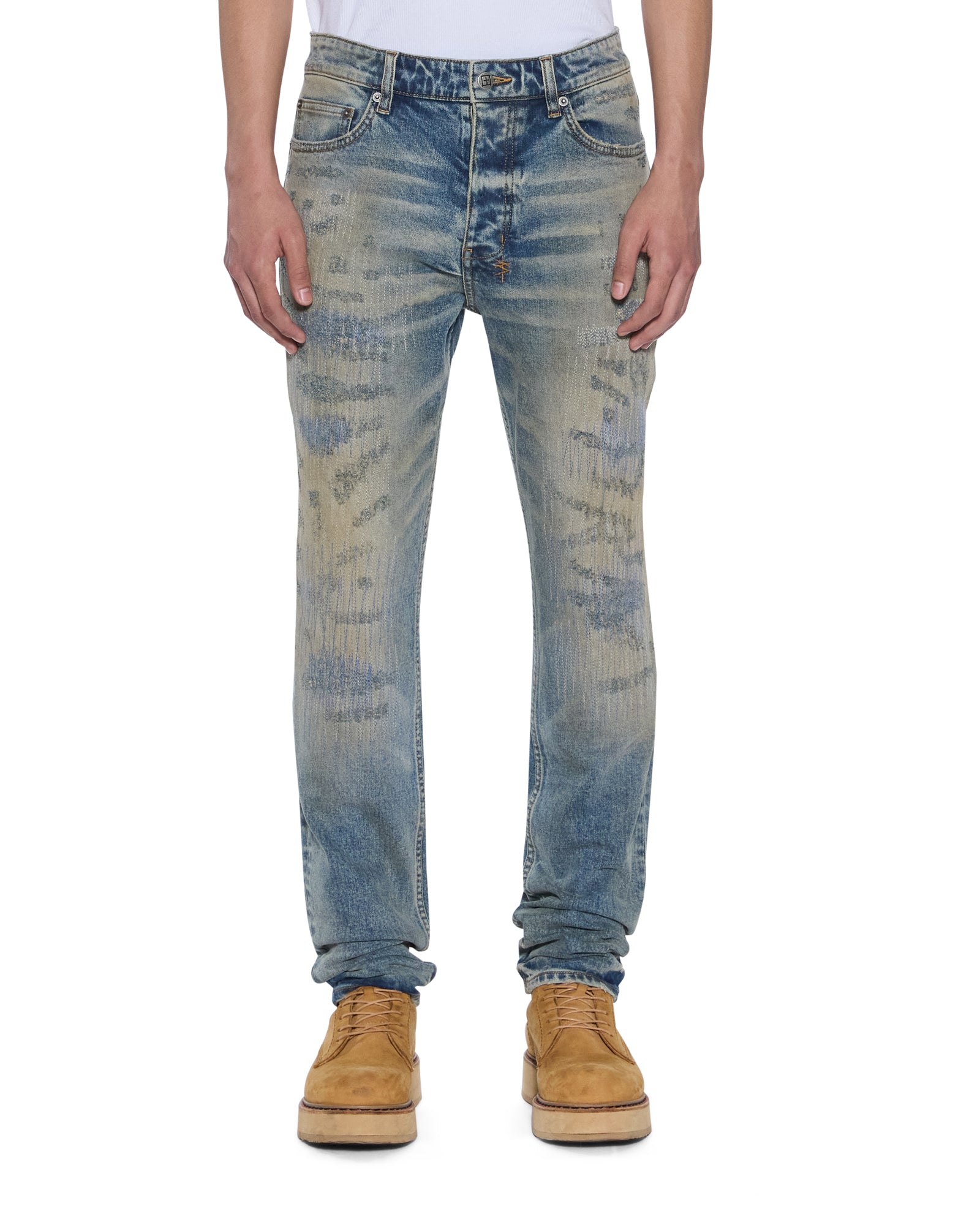 Mens Chitch Brooklyn Repair Slim Denim Jeans