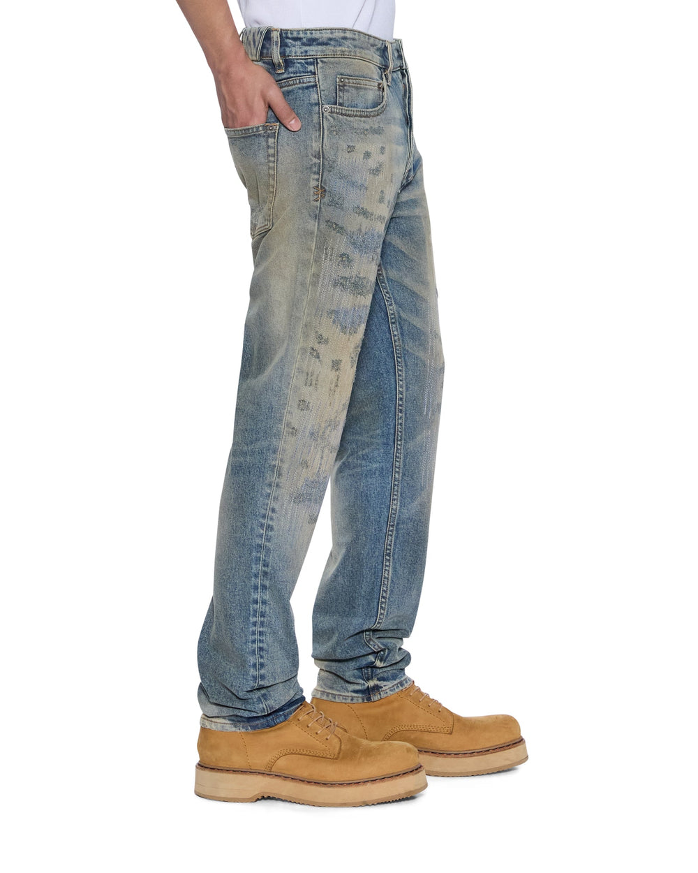 Mens Chitch Brooklyn Repair Slim Denim Jeans