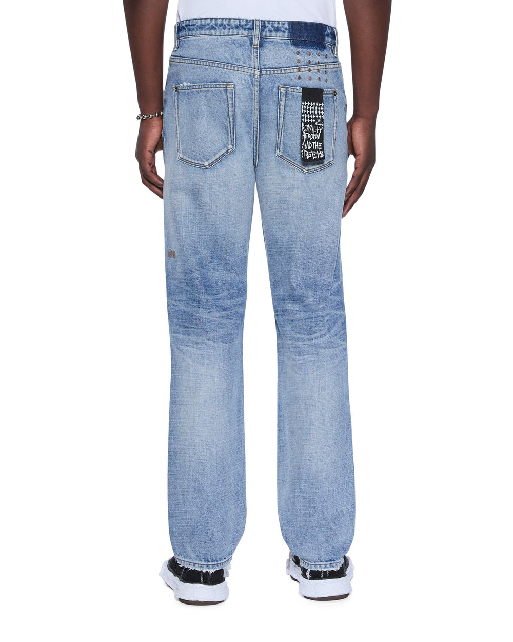 Mens Hazlow Dakota Blue Straight Denim Jeans
