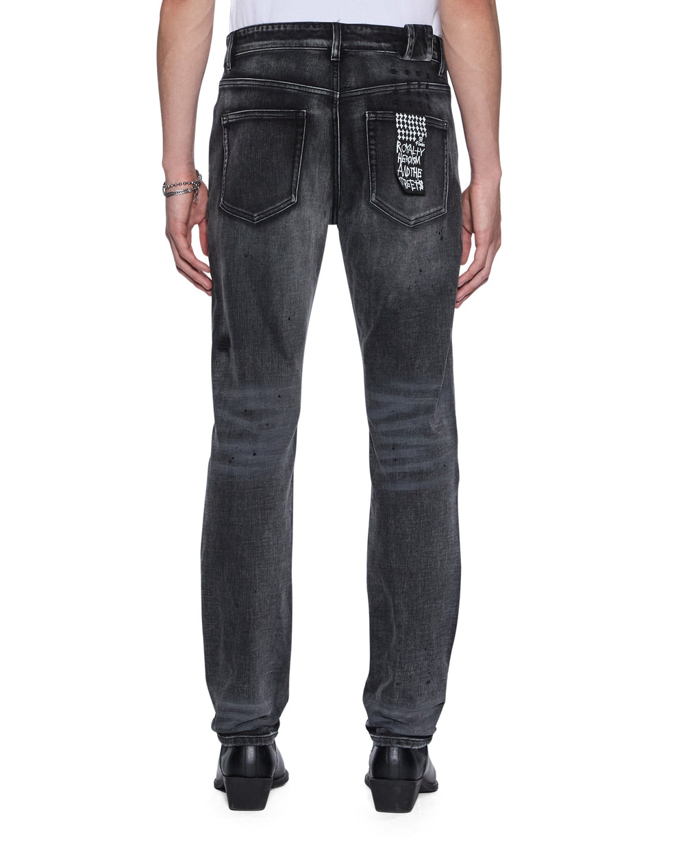Mens Chitch Carbon Black Slim Denim Jeans