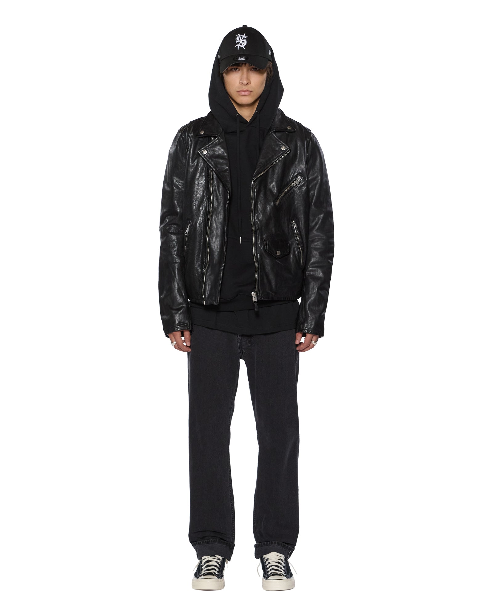 Hazlow Selvedge NY Black Straight Leg Jeans