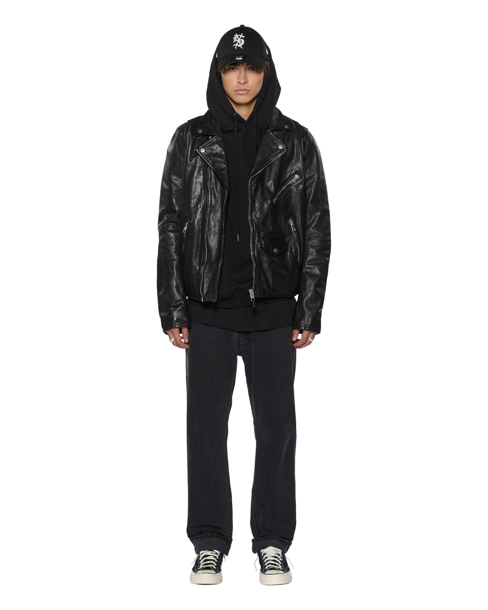 Hazlow Selvedge NY Black Straight Leg Jeans