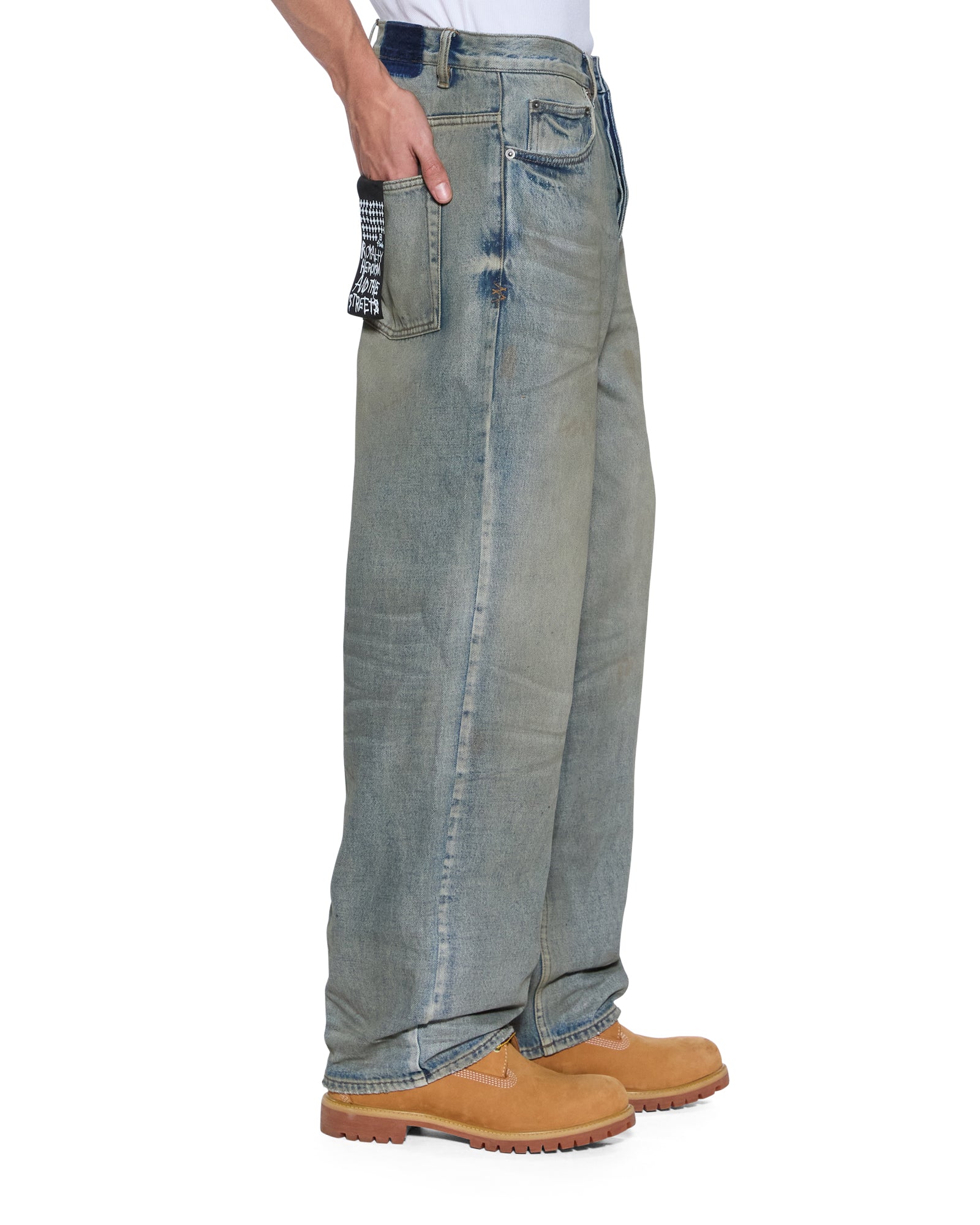Maxx Mechanik Mens Baggy Jeans - Blue Denim