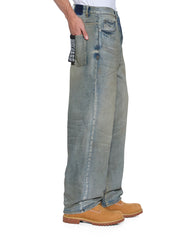Maxx Mechanik Mens Baggy Jeans - Blue Denim