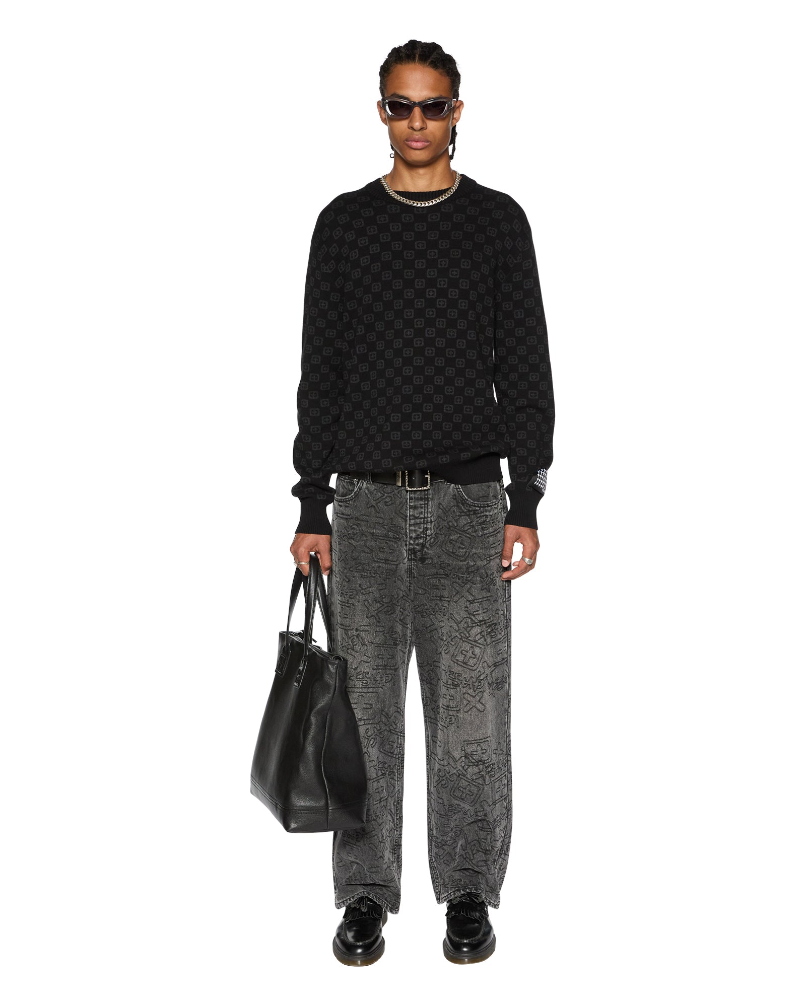 Maxx Stencil Stitch Straight Leg Jeans