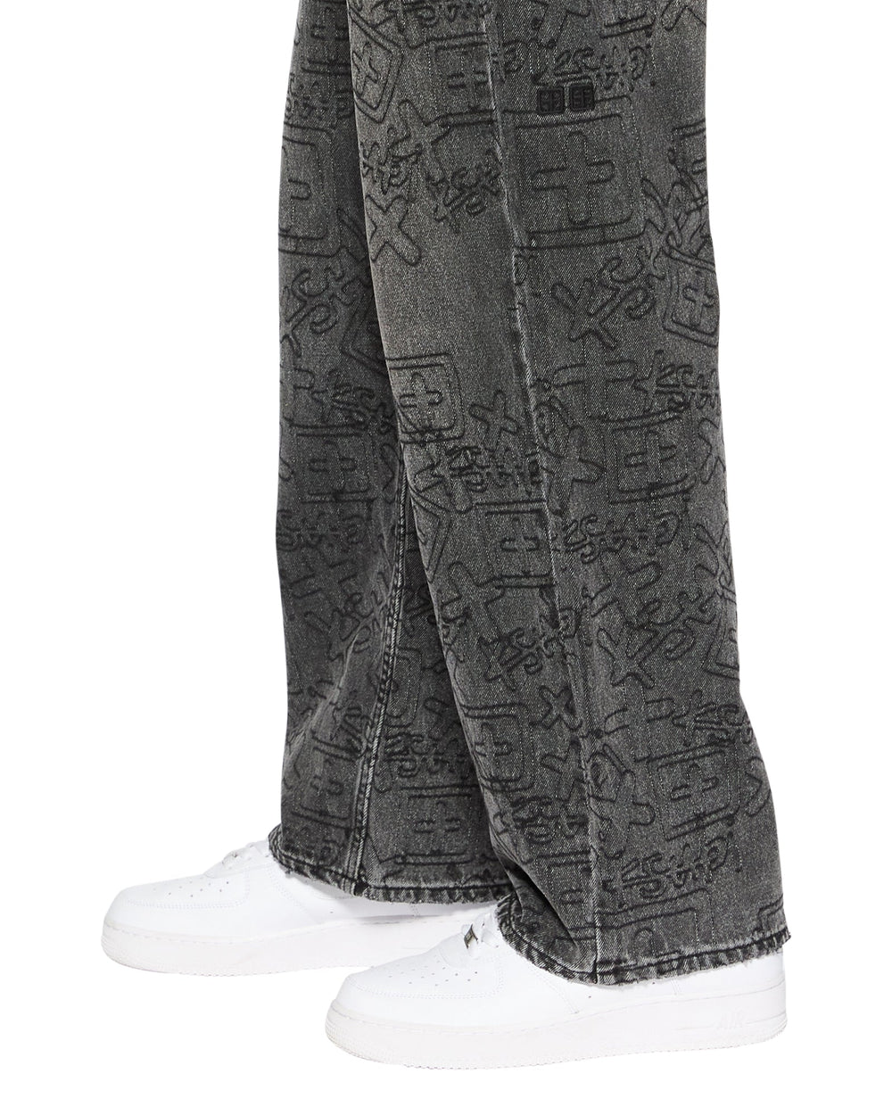 Maxx Stencil Stitch Straight Leg Jeans
