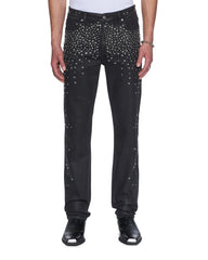 Mens Chitch Backstage Black Metalik Slim Denim Jeans
