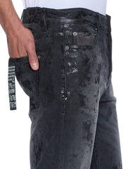 Mens Chitch Powder Grey Praying Slim Denim Jeans