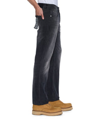 Mens Hazlow Powder Grey Straight Denim Jeans