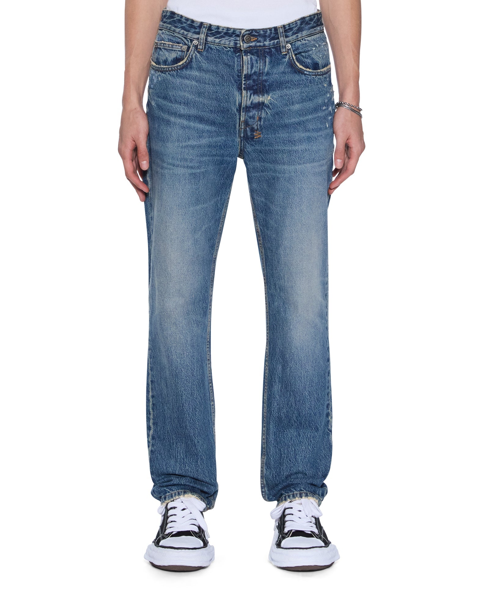 Mens Hazlow Relik Straight Denim Jeans