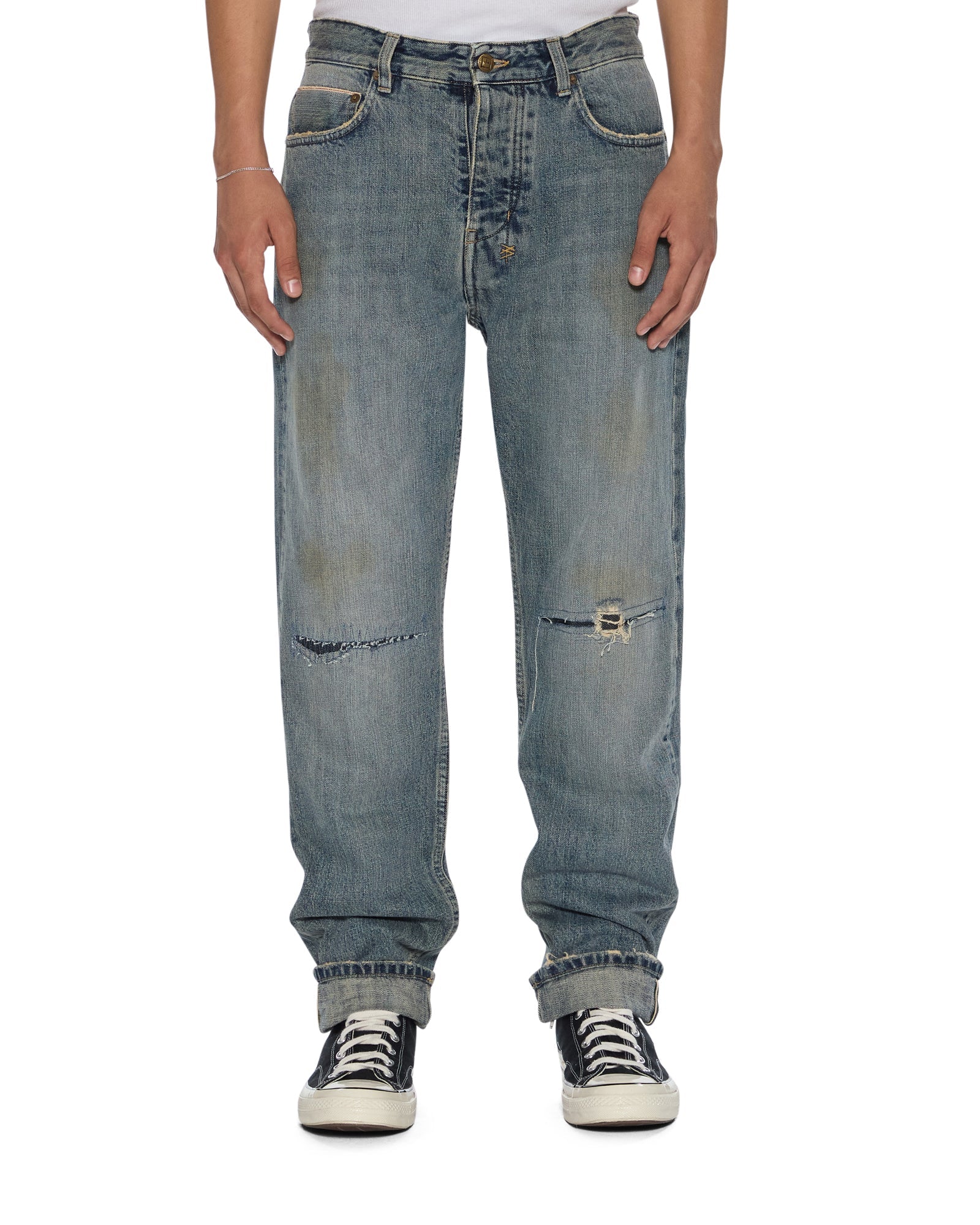 Mens Hazlow Selvedge Melbourne Blue Straight Denim Jeans