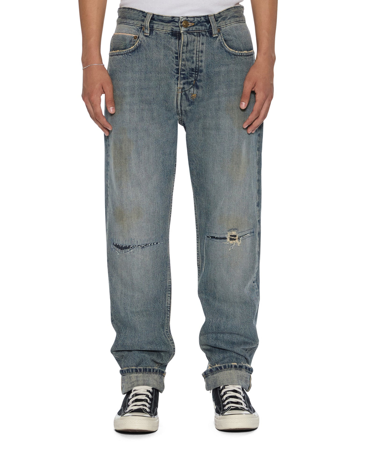 Mens Hazlow Selvedge Melbourne Blue Straight Denim Jeans
