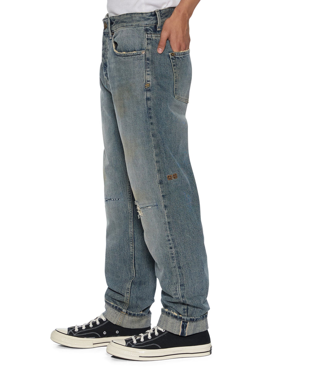 Mens Hazlow Selvedge Melbourne Blue Straight Denim Jeans