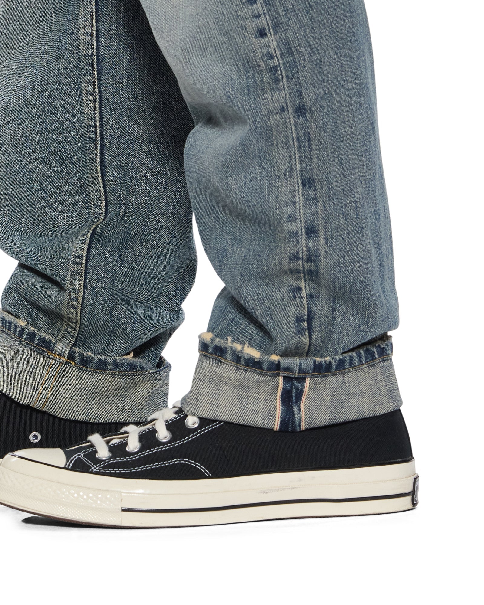 Mens Hazlow Selvedge Melbourne Blue Straight Denim Jeans