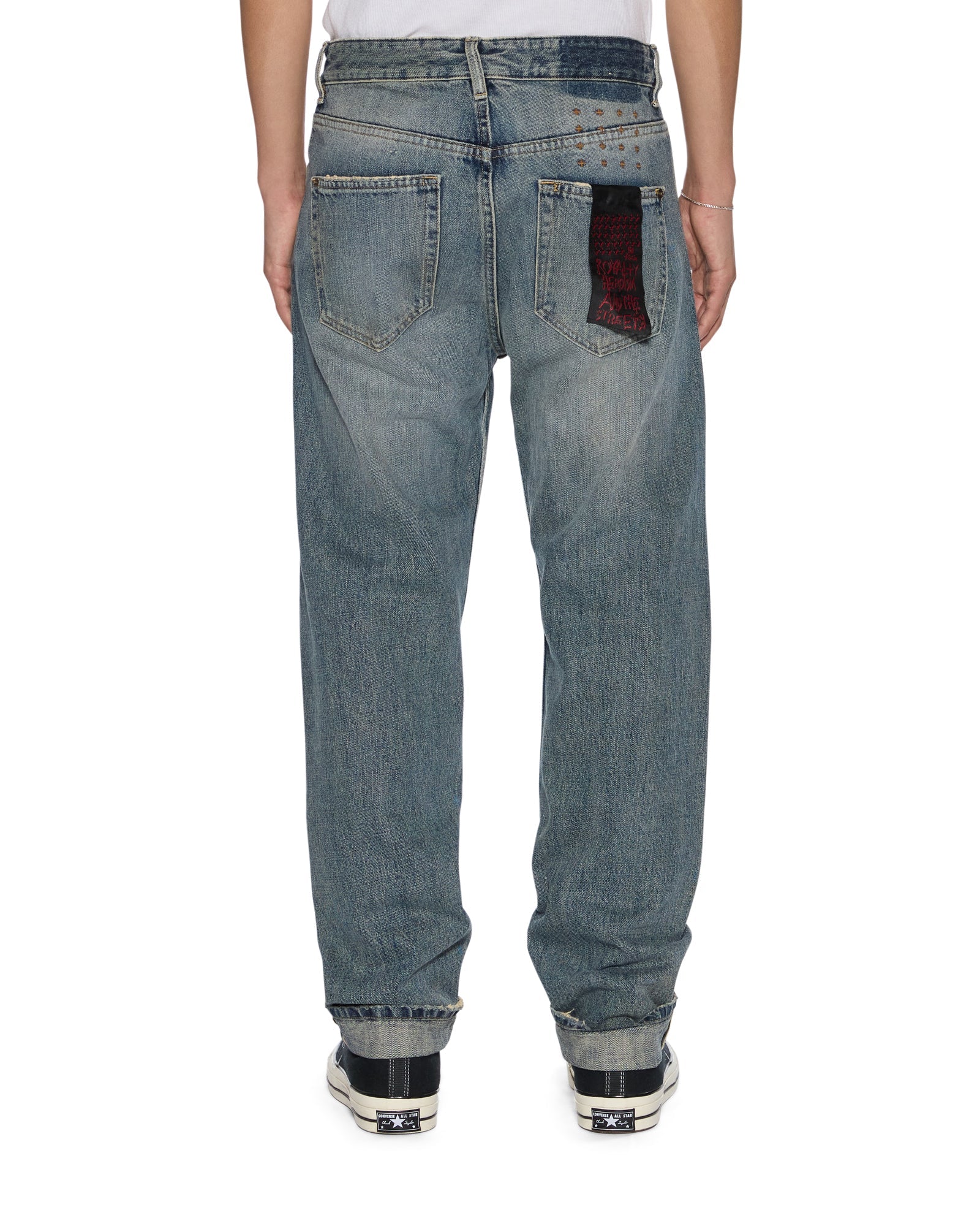 Mens Hazlow Selvedge Melbourne Blue Straight Denim Jeans
