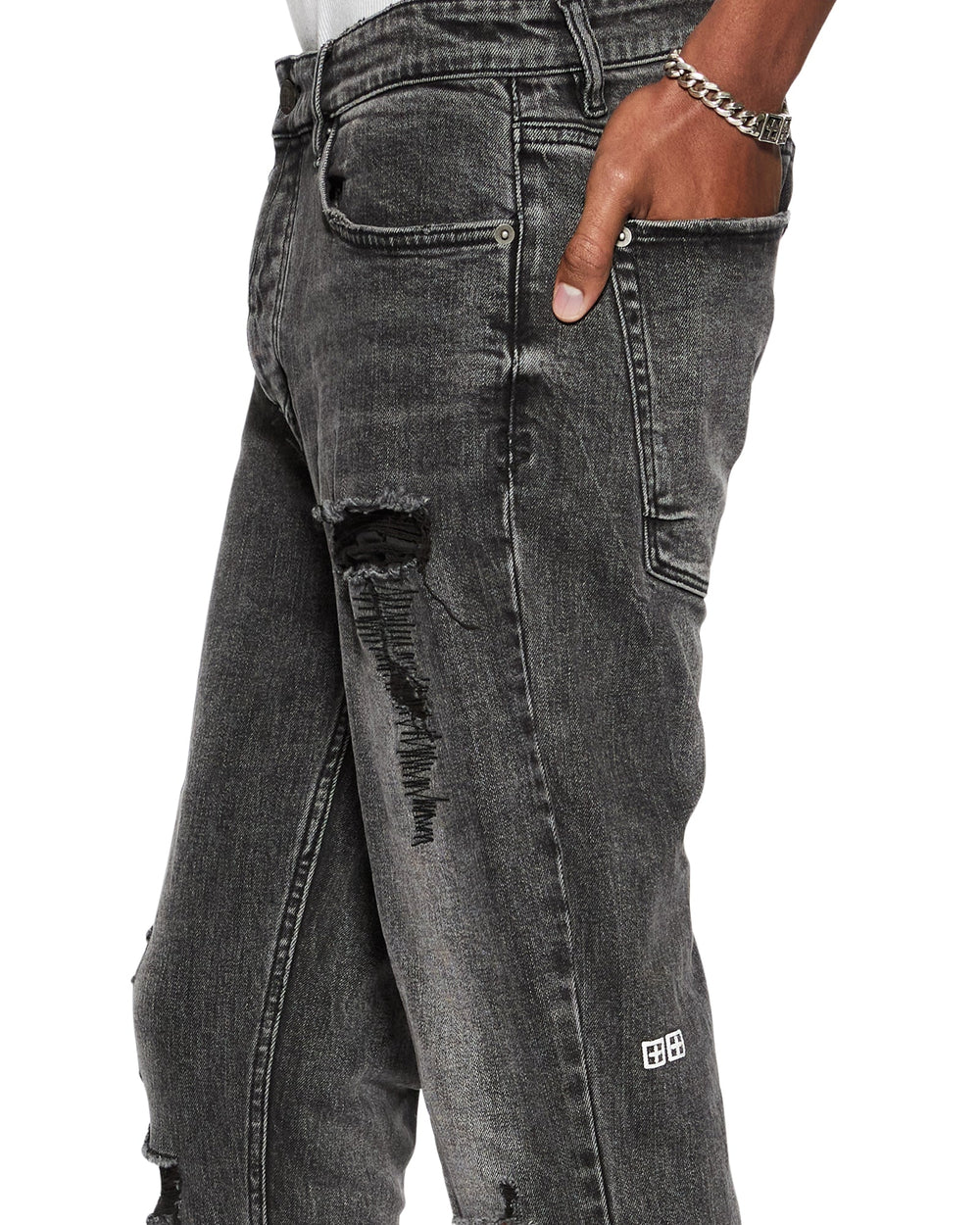 Van Winkle Angst Trashed Black Stonewash Jeans