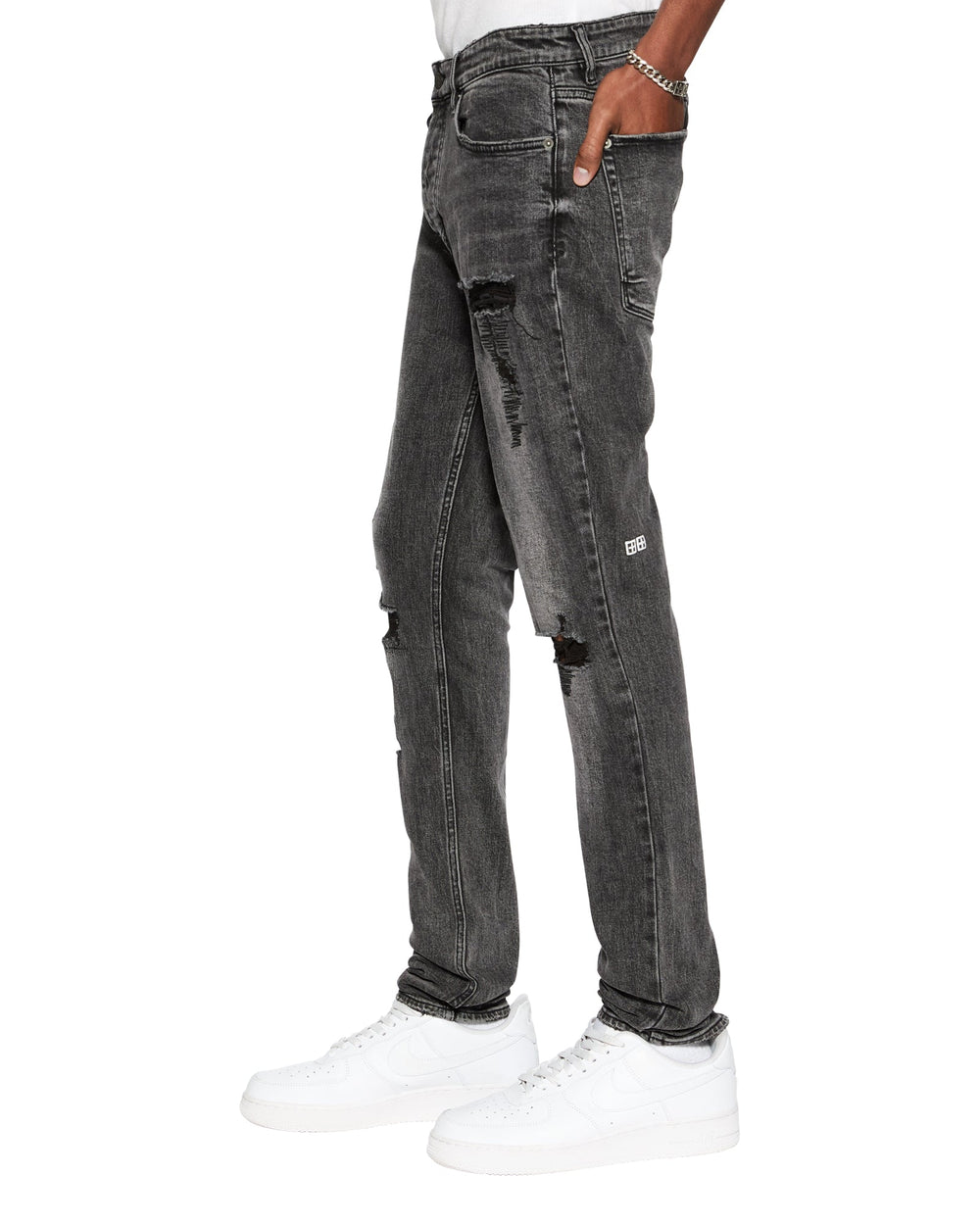 Van Winkle Angst Trashed Black Stonewash Jeans