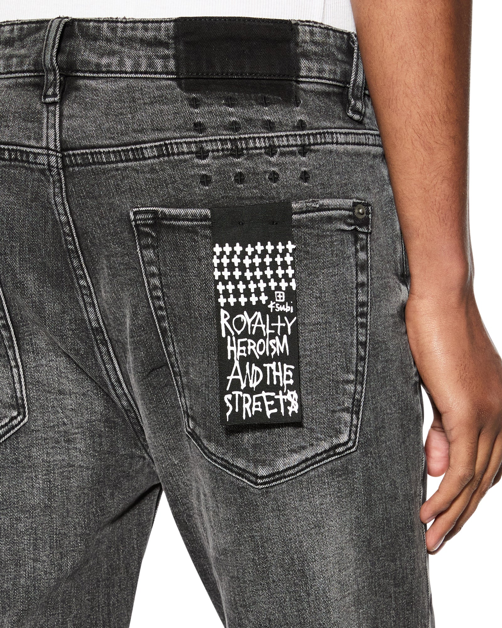 Van Winkle Angst Trashed Black Stonewash Jeans