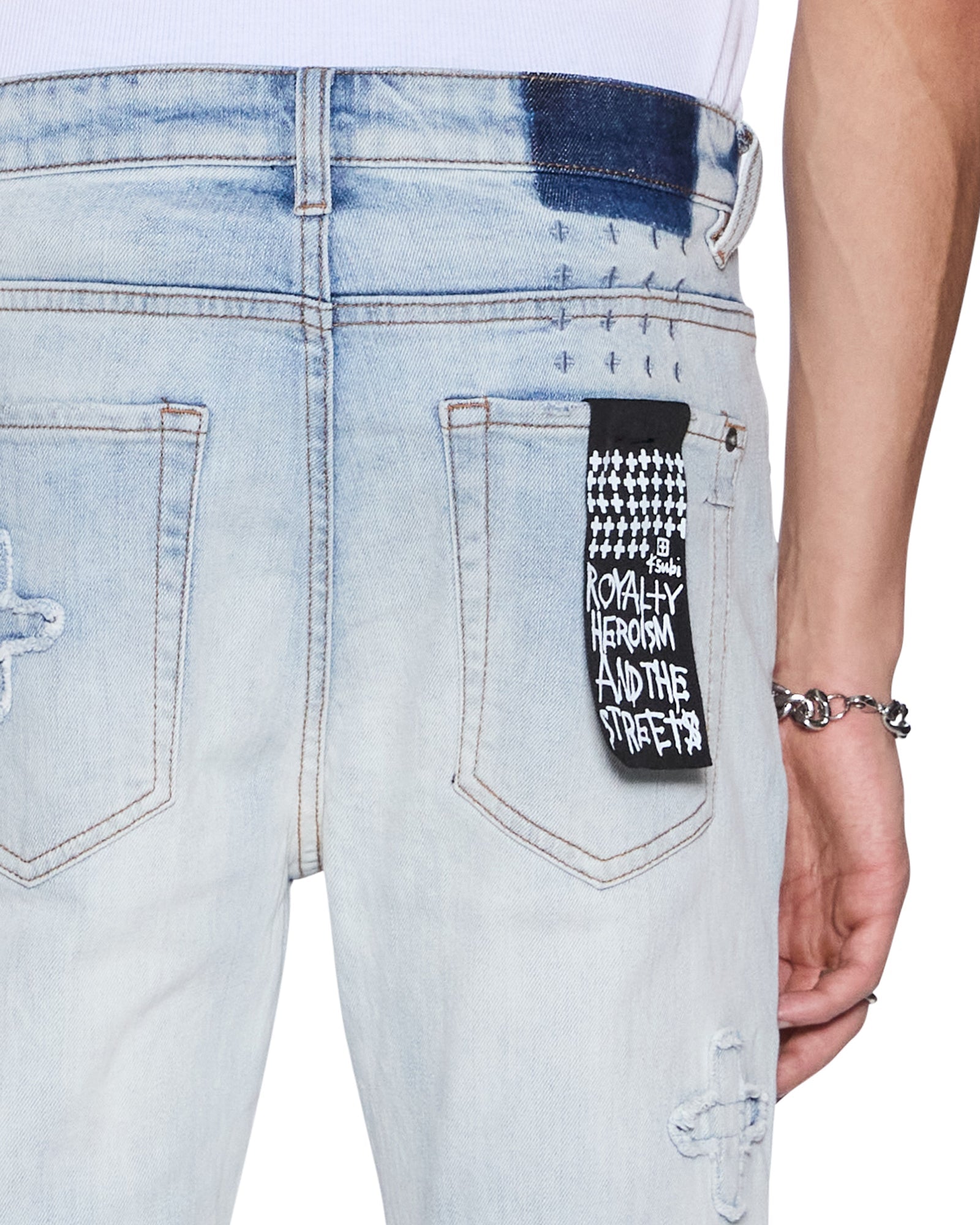 Buy Van Winkle Kraftwerk Mens's Distressed Jean KSUBI
