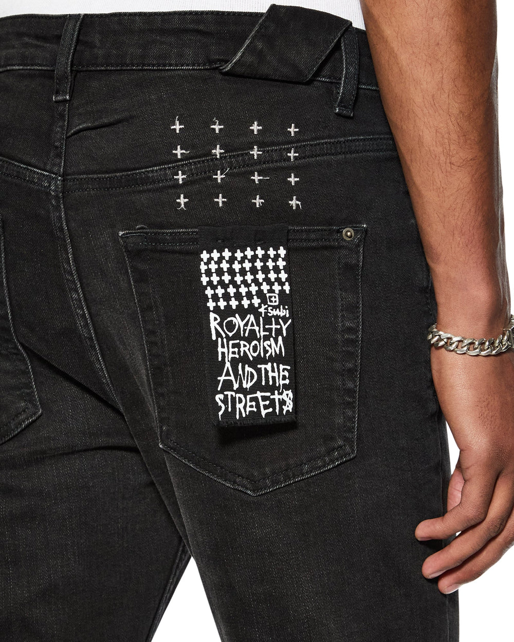Buy Ksubi Chitch Krow Krushed Men's Black Slim Fit Jeans