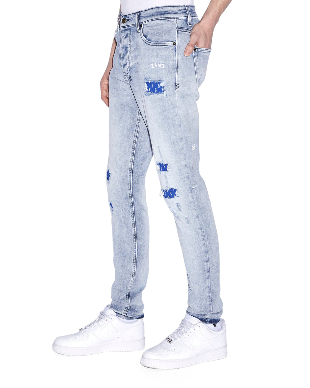 Buy Chitch Miami Philly Blue Men's Slim Denim Jeans KSUBI