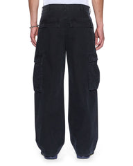 Mens Maxx Fugitive Cargo Worn Black Pants