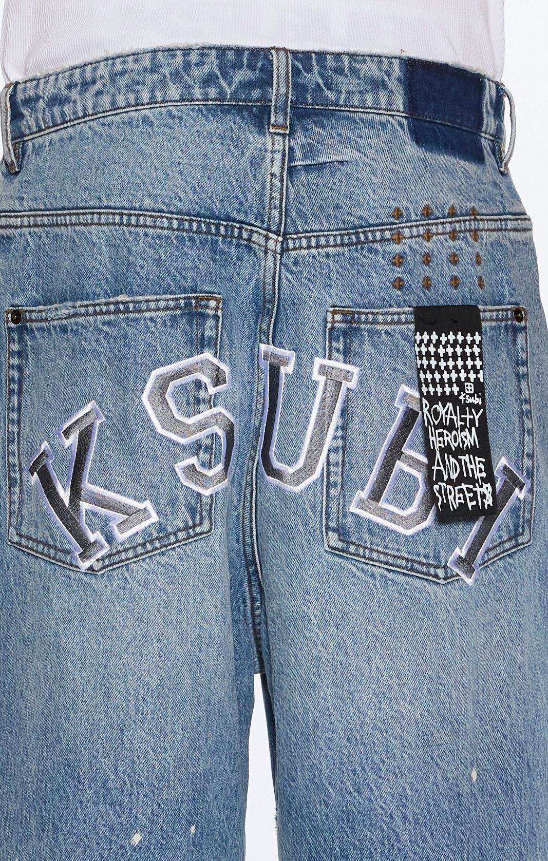 Mens Maxx Short 70'S Blue Trashed Walkshorts