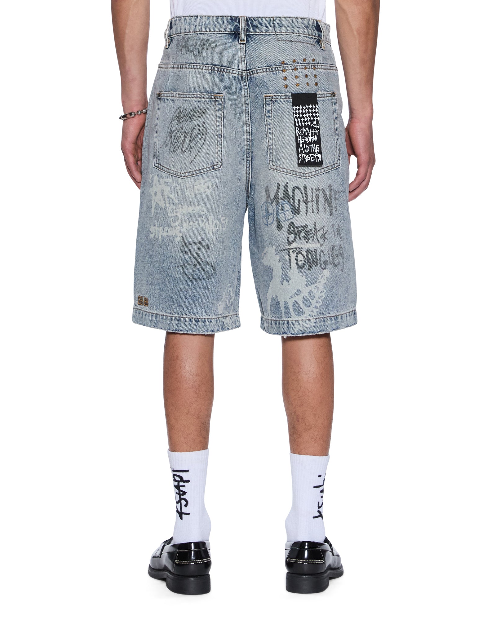 Mens Maxx Short Rogue Blue Graffiti Walkshorts
